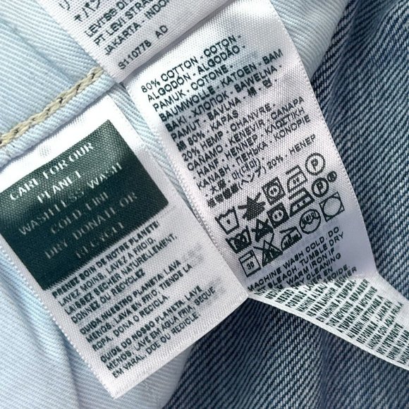 Levi's Premium Stay Loose Boxer Taper Denim Hemp Mens Medium Jeans Chill Tech - Picture 9 of 12